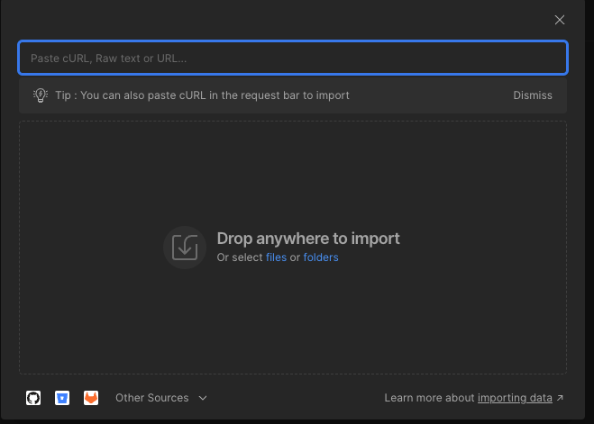API URL entry - Zoomed